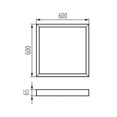 Rama montażowa do panelu LED 60cm x60cm czarny 29845 KANLUX (29845)